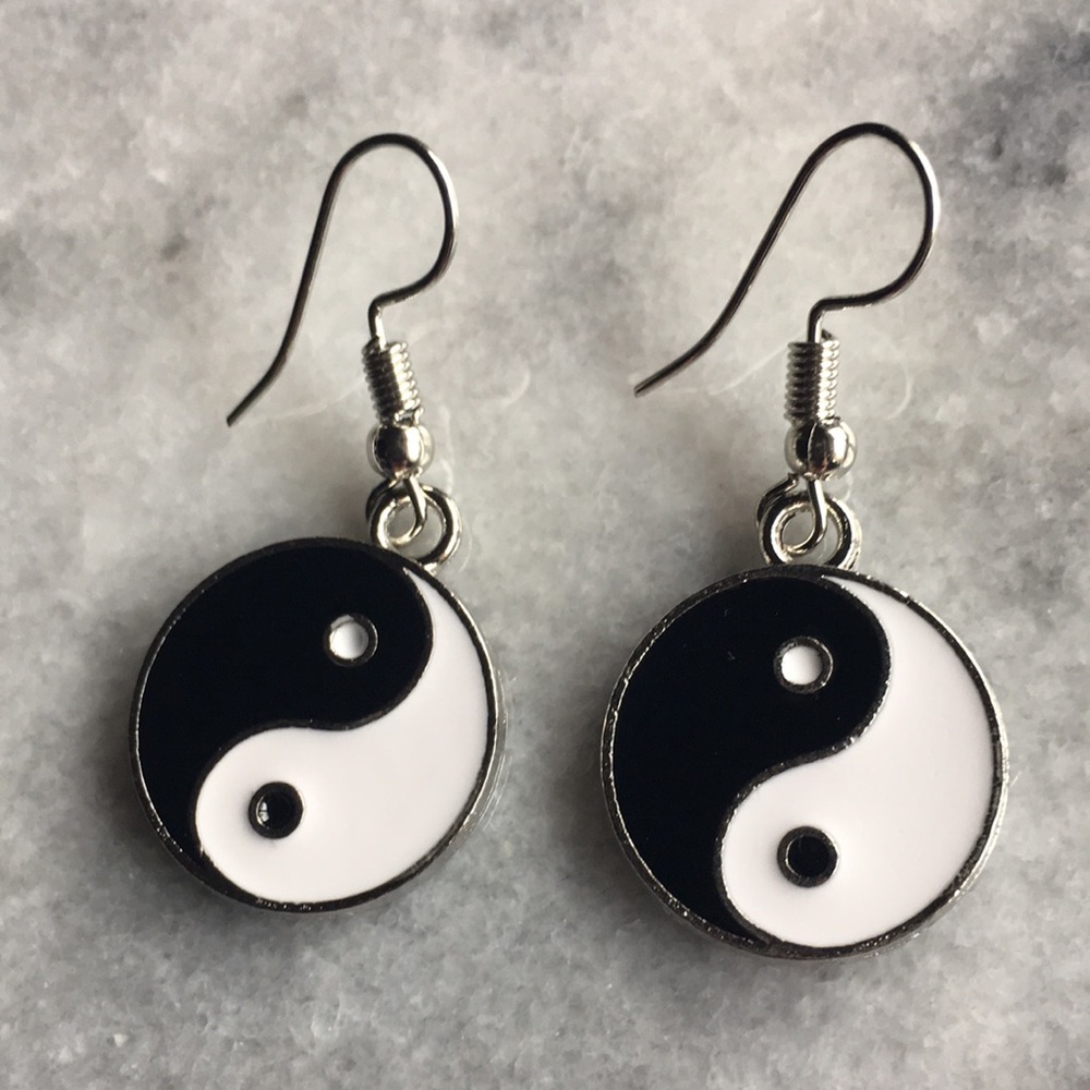 Yin & Yang Drop Earrings - Picture 3 of 12